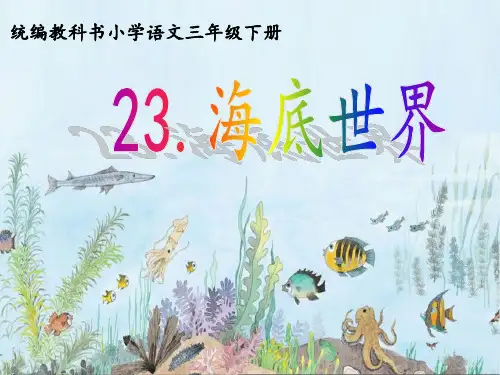 部编版三年级语文下册23《海底世界》课件(共29张PPT)