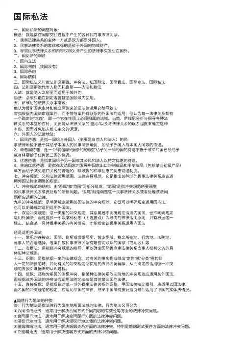 国际私法——精选推荐