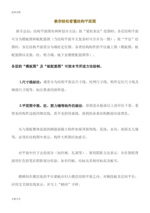 教你轻松看懂结构平面图