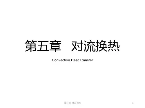 传热学第五章 对流传热的理论基础