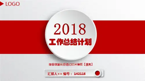 宿舍寝室长总结幻灯片模板【漂亮】