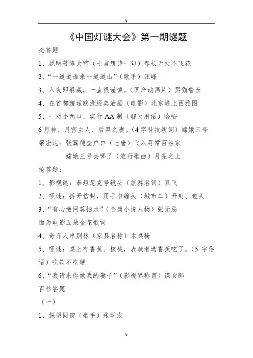 中国灯谜大会