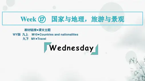 中考英语阅读复习Week17--Wednesday课件