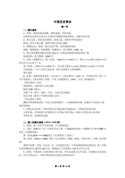 中国历史常识