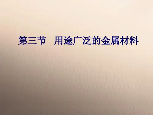 人教化学必修1第三章第3节用途广泛的金属材料 课件 (共21张PPT)优秀课件