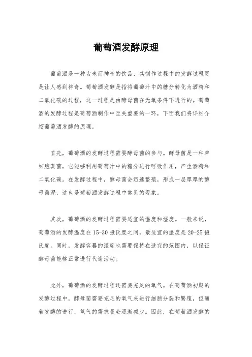 葡萄酒发酵原理