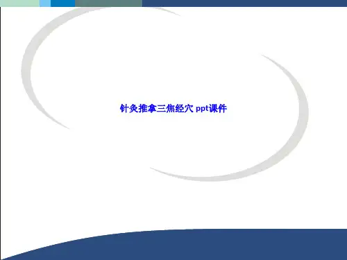针灸推拿三焦经穴  ln