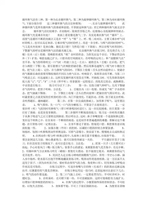 循环换气法有三种