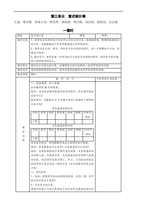 2018年最新人教版三年级下册数学全册教案印刷