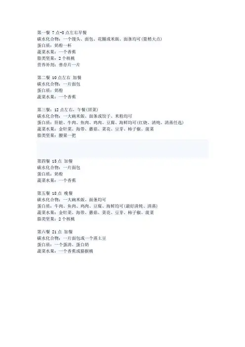 增肥计划