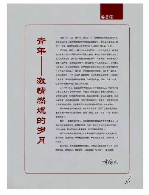 青年--激情燃烧的岁月