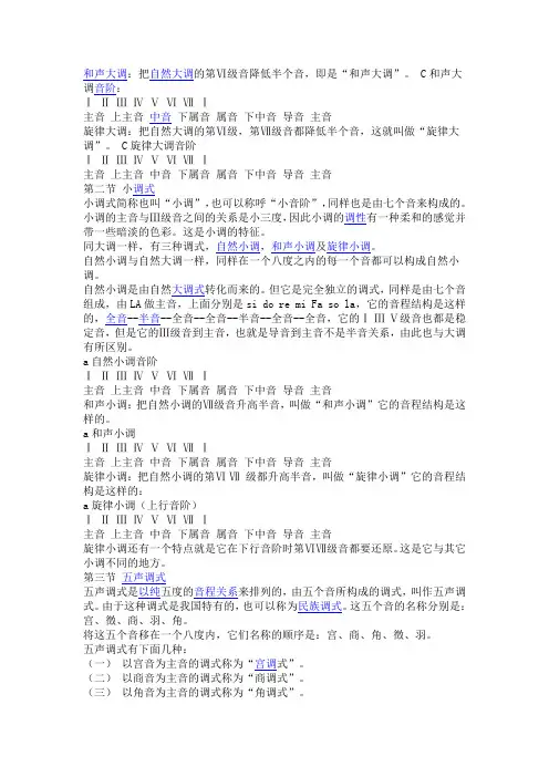 音阶和弦