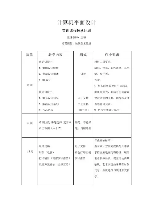 计算机平面设计-型录
