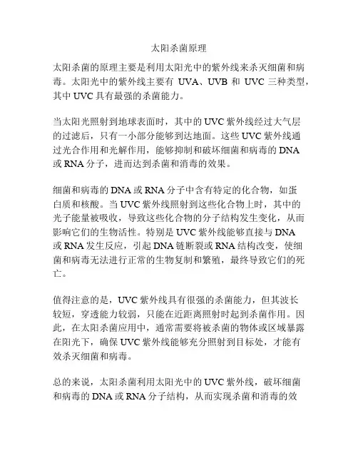 太阳杀菌原理