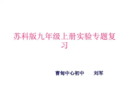 苏科版物理九年级上册实验专题复习课件(共14张PPT)