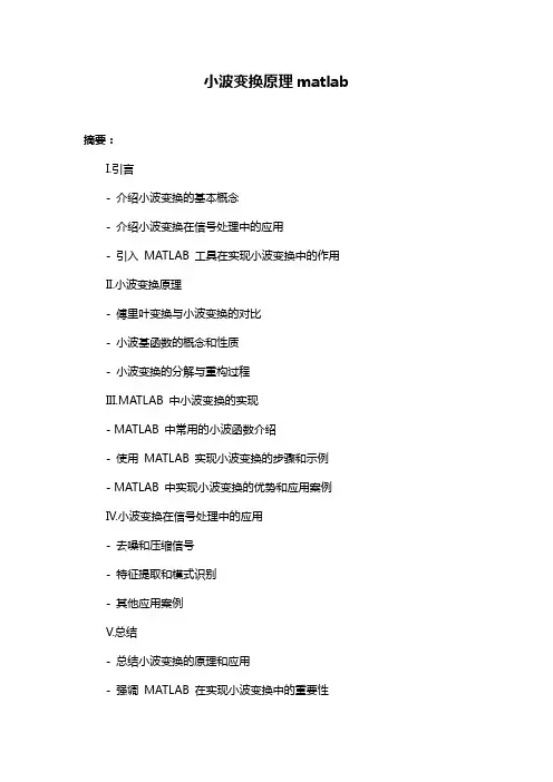 小波变换原理matlab