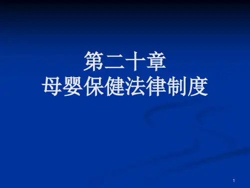 母婴保健法律制度PPT课件