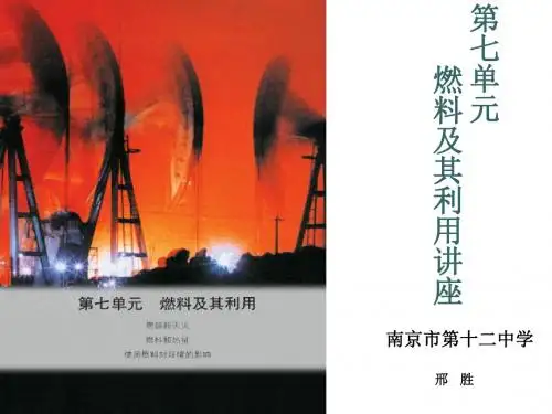 燃料及其利用讲座PPT 人教版