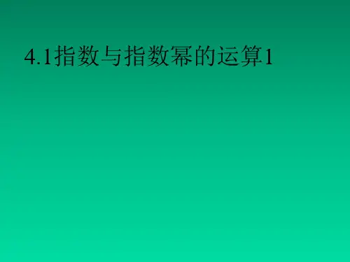 人教版高中数学新教材必修第一册课件：4.1指数与指数幂的运算1