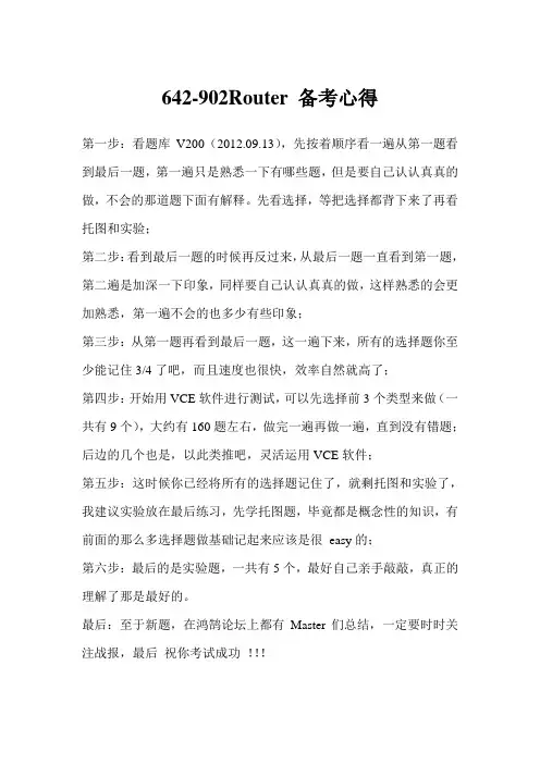 ccnp备考心得