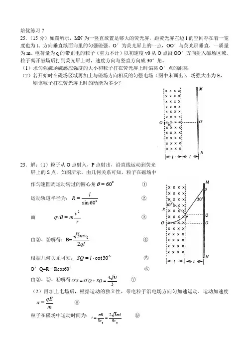 电场磁场复合场  经典题选(有详细解答).