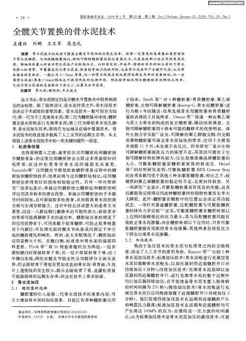 全髋关节置换的骨水泥技术