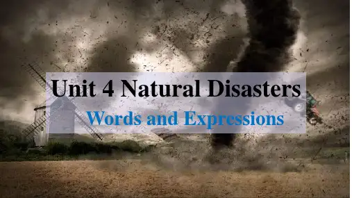 Unit+4+Natural+Disasters+词汇课件高一上学期英语人教版(2019)必修第一册