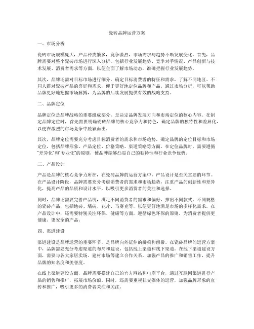 瓷砖品牌运营方案