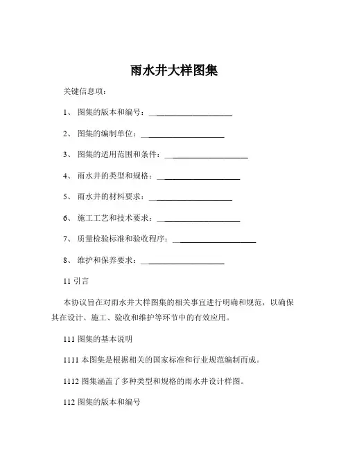 雨水井大样图集