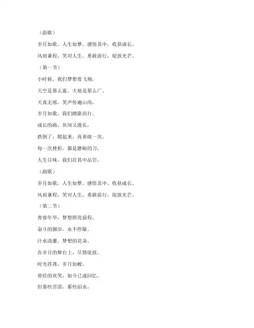 感悟人生感言完整版歌词