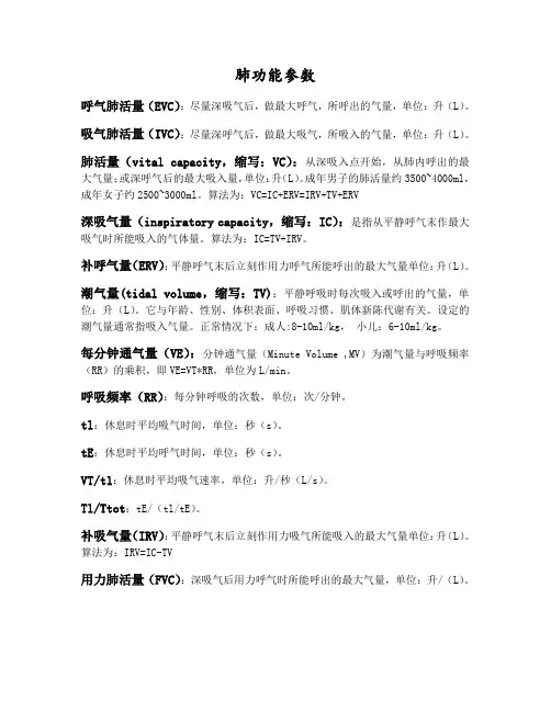 肺功能参数
