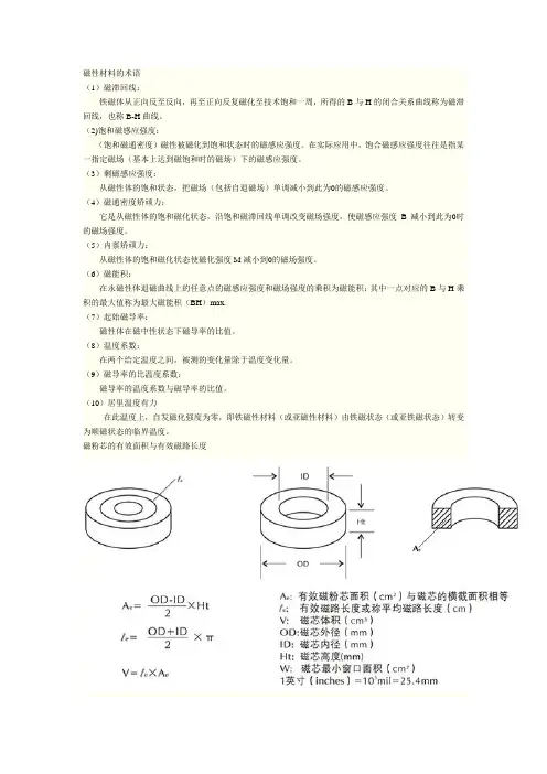 磁性材质的基础知识之术语与公式