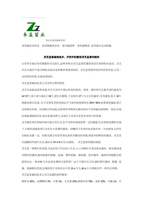 灵芝盆景种植重点技术培训专家手把手的教会你