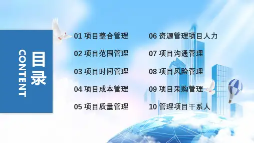 企业培训项目管理十大知识领域图文PPT教学课件