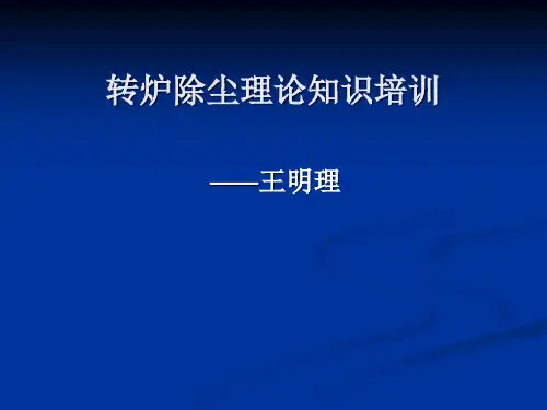 第一部分 一次除尘工艺培训(一次尘