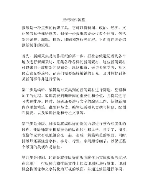 报纸制作流程