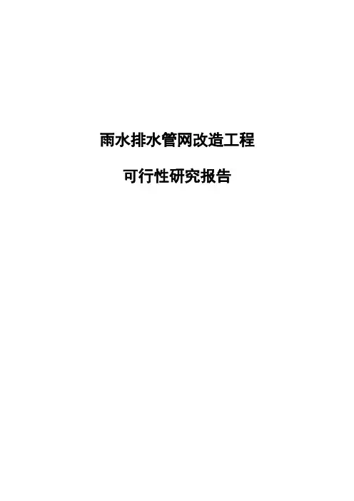 雨水排水管网改造工程可行性研究报告