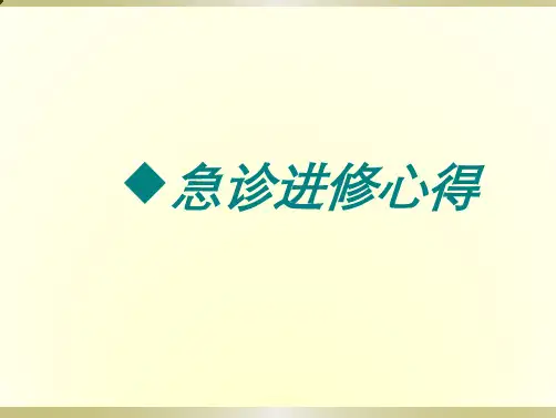 急诊科进修体会ppt课件