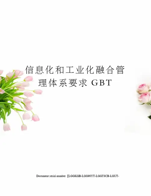 信息化和工业化融合管理体系要求GBT