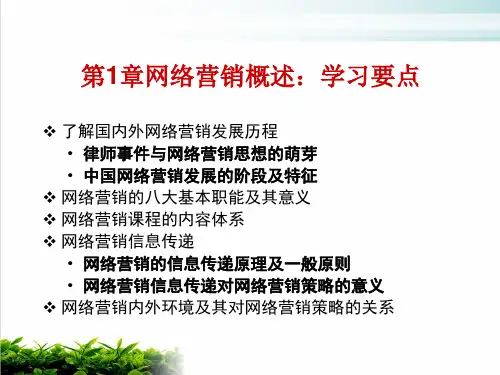 网络营销概述目录导航课件演示(51张)