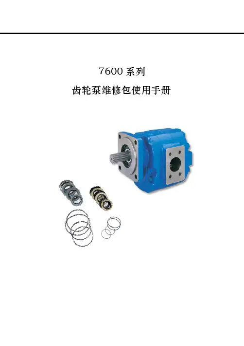 泊姆克7600齿轮泵维修包使用手册