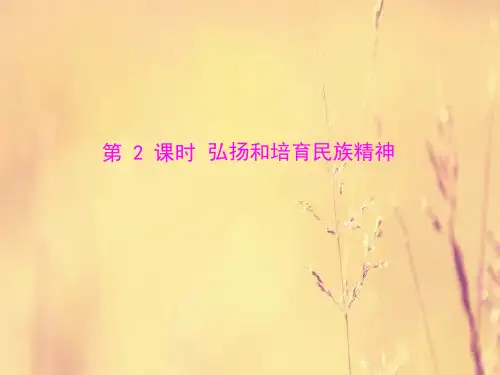 弘扬和培育民族精神PPT教学课件