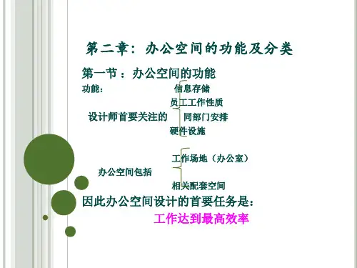 办公空间的功能及分类