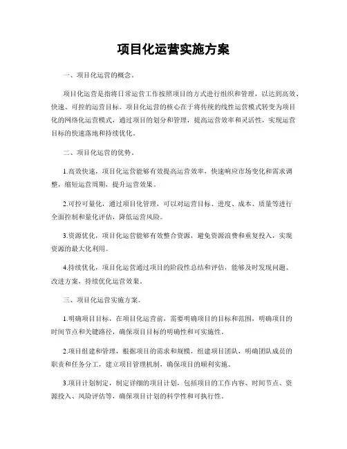 项目化运营实施方案