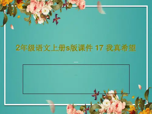 2年级语文上册s版课件 17 我真希望共28页