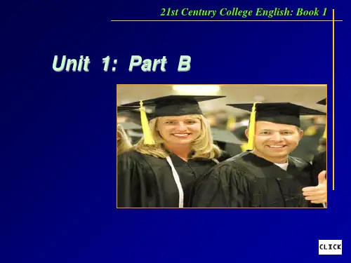 21世纪大学英语第一册Unit1_Bppt课件