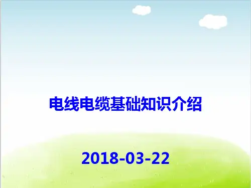 电线电缆基础知识介绍PPT(共 117张)