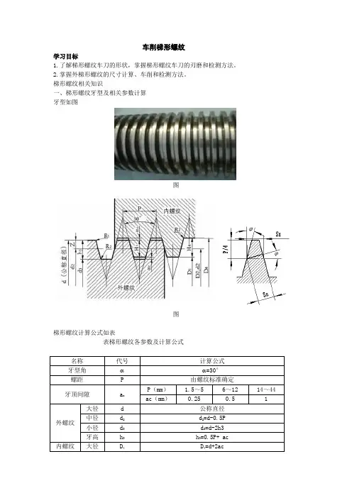 车工技术教程-车削梯形螺纹