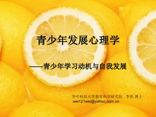 青少年发展心理学——青少年学习动机和自我发展