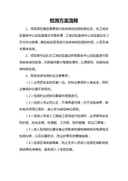 检测方案 流程